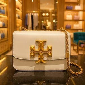 Tory Burch New Cream Eleanor Small Shoulder Bag/Crossbody Bag